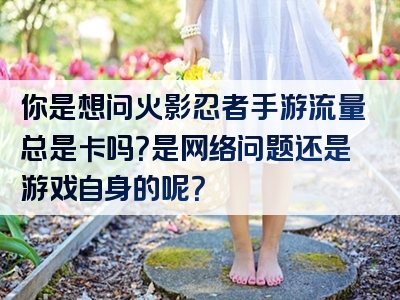 你是想问火影忍者手游流量总是卡吗？是网络问题还是游戏自身的呢？