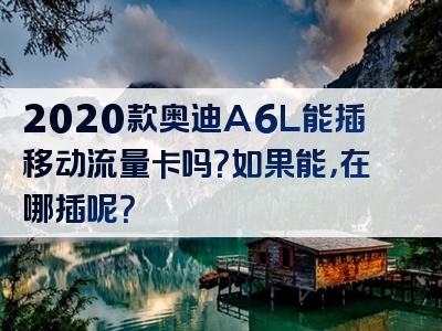 2020款奥迪A6L能插移动流量卡吗？如果能，在哪插呢？
