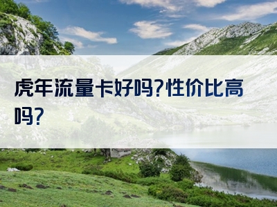 虎年流量卡好吗？性价比高吗？