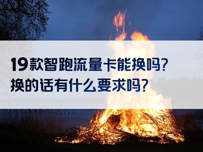 19款智跑流量卡能换吗？换的话有什么要求吗？