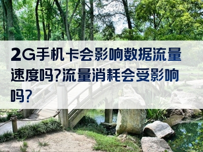 2G手机卡会影响数据流量速度吗？流量消耗会受影响吗？