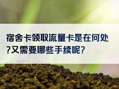 宿舍卡领取流量卡是在何处？又需要哪些手续呢？